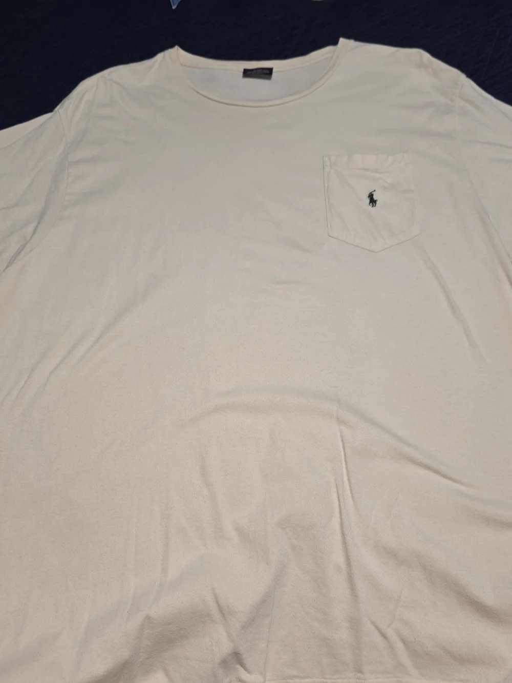 LARGE VINTAGE Polo by Ralph Lauren Short Sleeve Crew Tee Cream